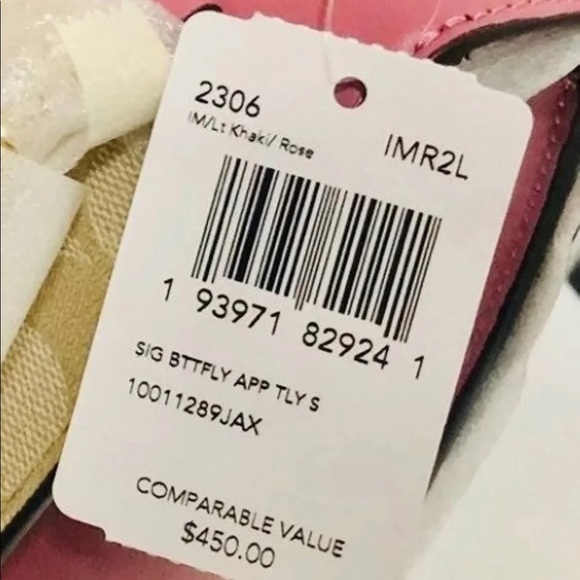 ❤️SOLD❤️Coach Tilly Top Handle In Signature Canvas With Butterfly Applique - Picture 9 of 9